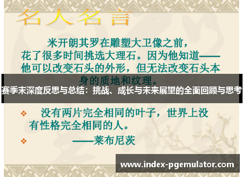 赛季末深度反思与总结：挑战、成长与未来展望的全面回顾与思考