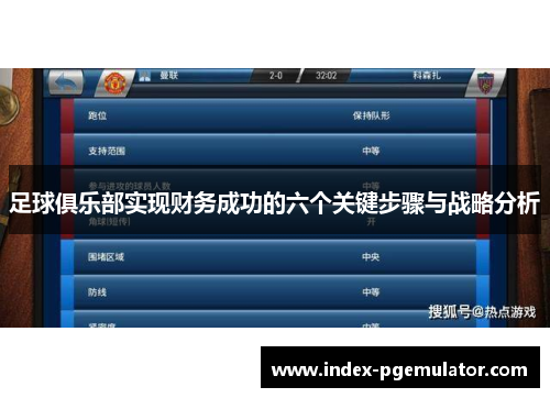 足球俱乐部实现财务成功的六个关键步骤与战略分析