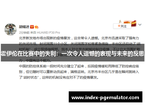 霍伊伦在比赛中的失利：一次令人遗憾的表现与未来的反思