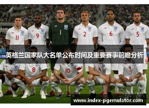 英格兰国家队大名单公布时间及重要赛事前瞻分析
